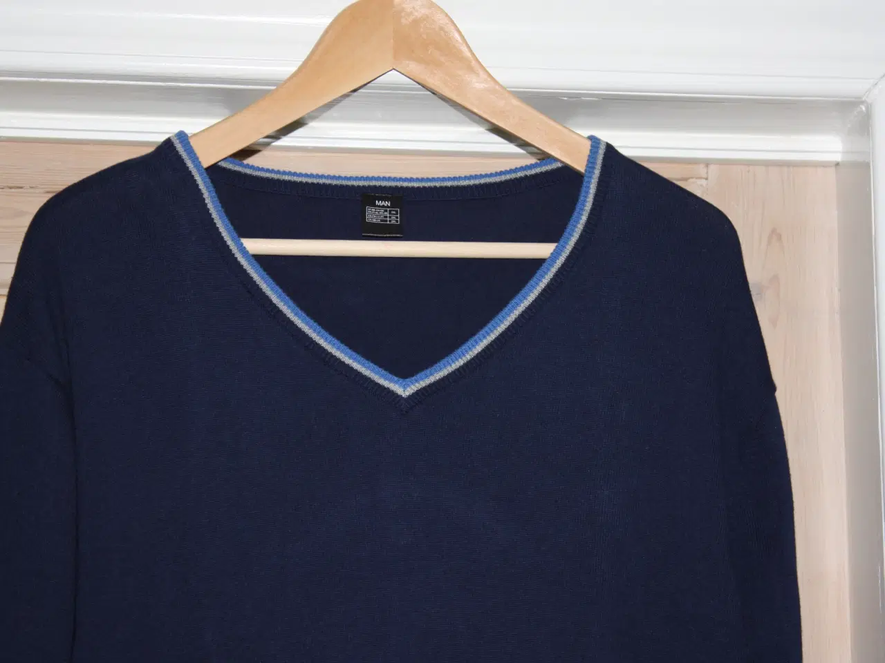Billede 3 - MAN sweater str. 2XL blå 100% cotton