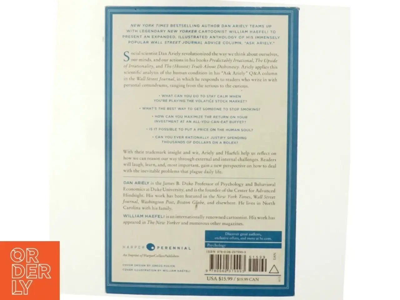 Billede 3 - Irrationally yours : on missing socks, pick-up lines and other existential puzzles af Dan Ariely (Bog)