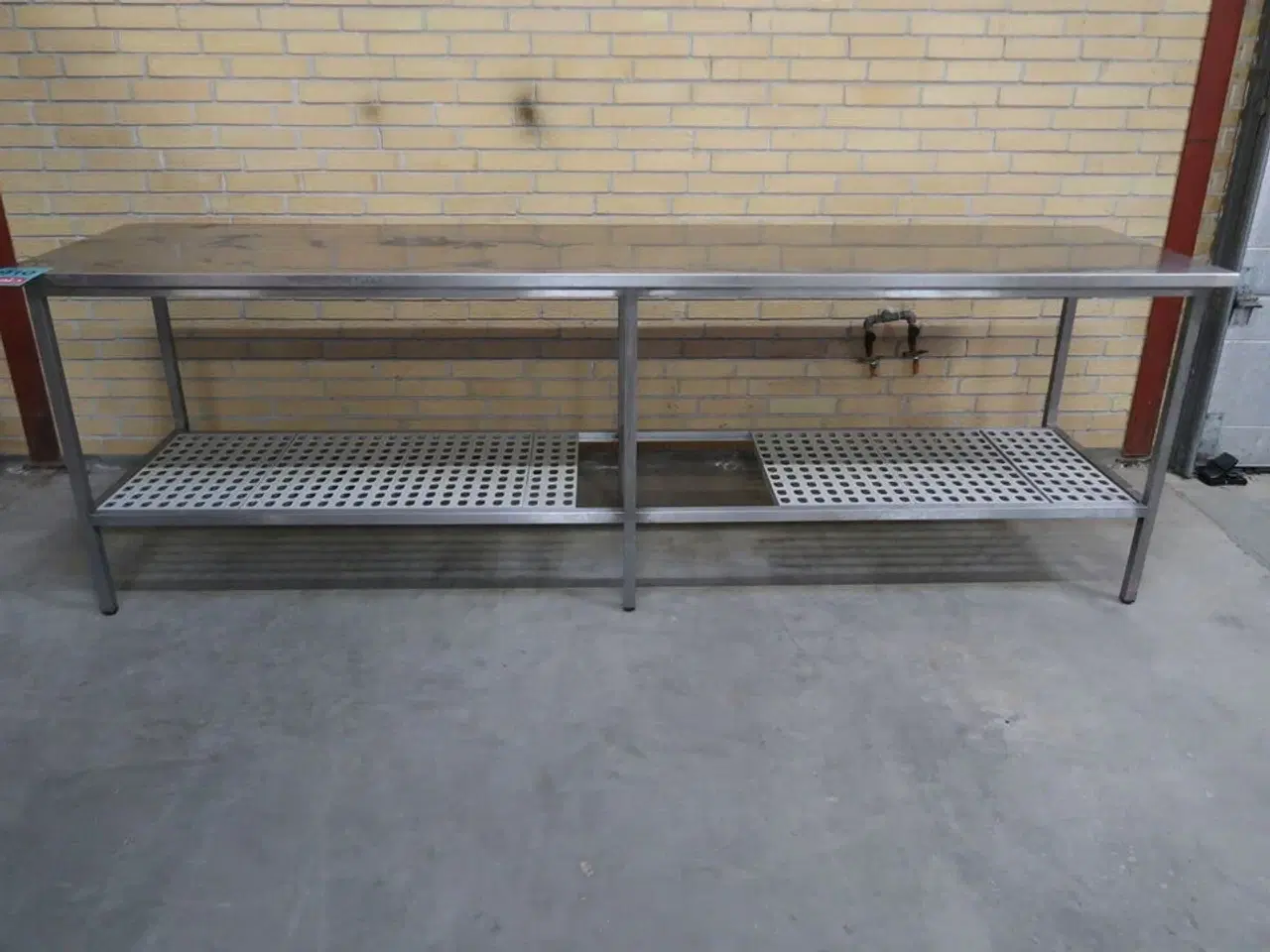 Billede 1 - Rustfri stålbord med underhylde