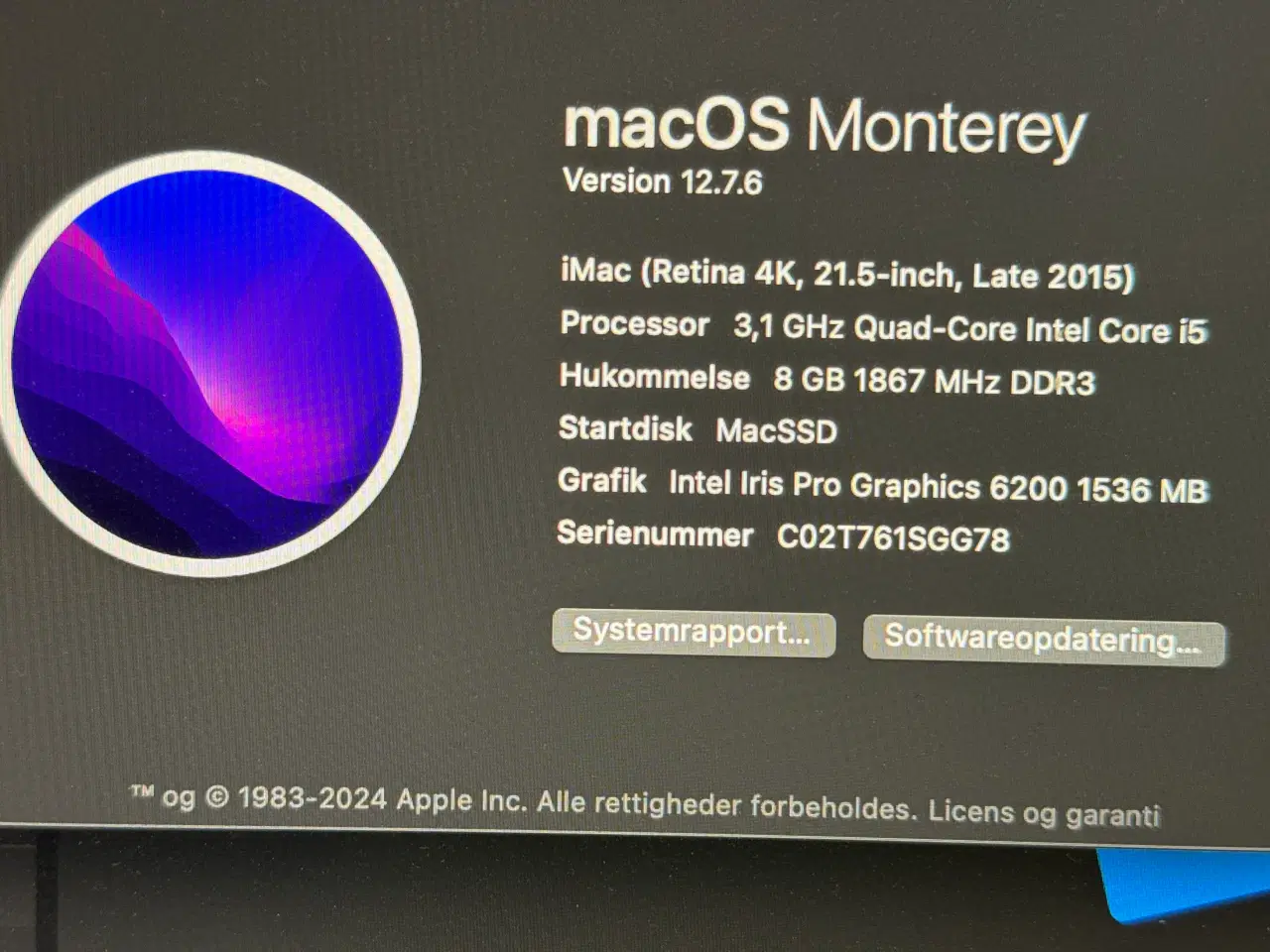 Billede 3 - Velholdt Imac