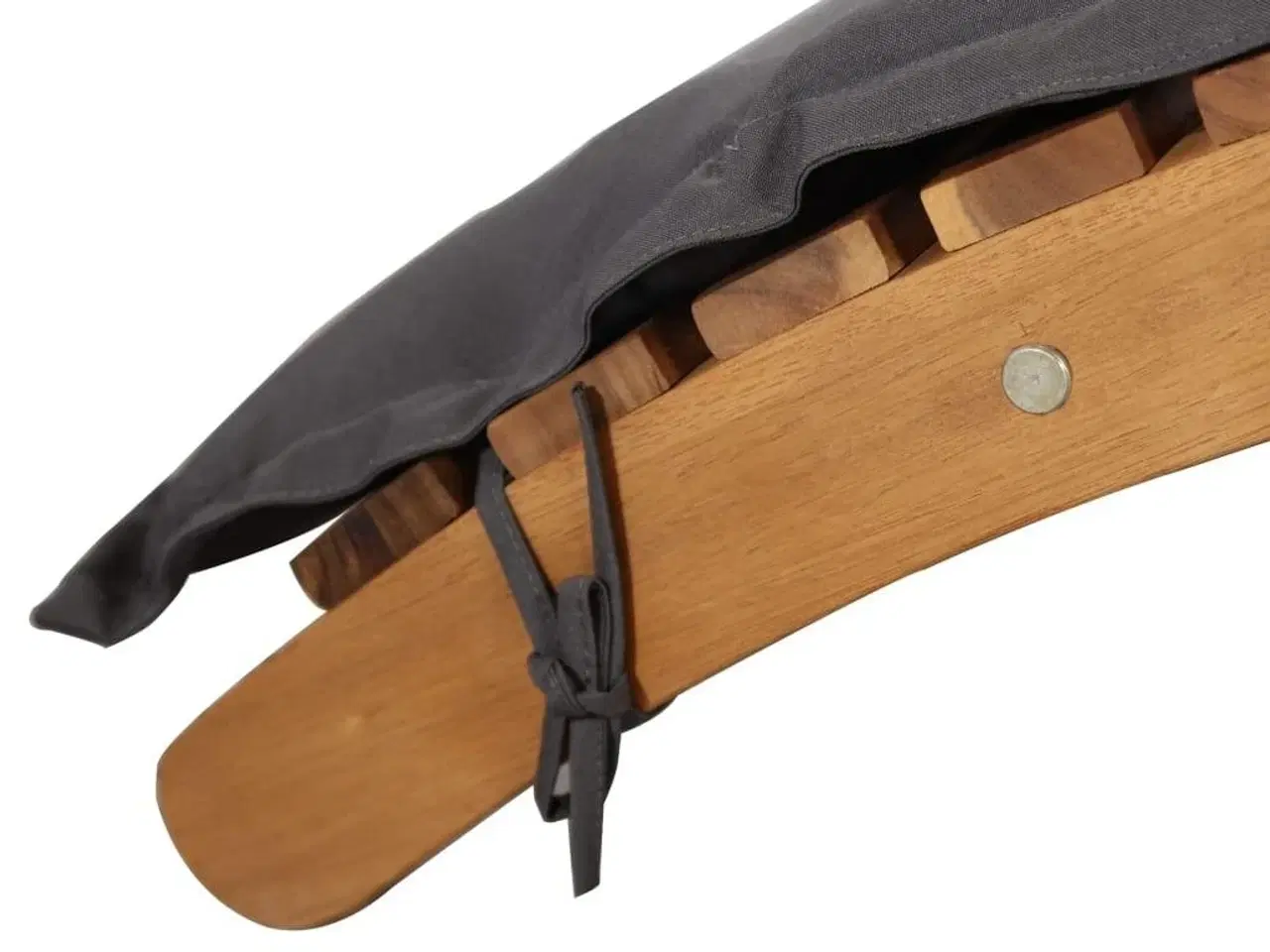 Billede 8 - Liggestol med hynde massivt akacietræ mørkegrå