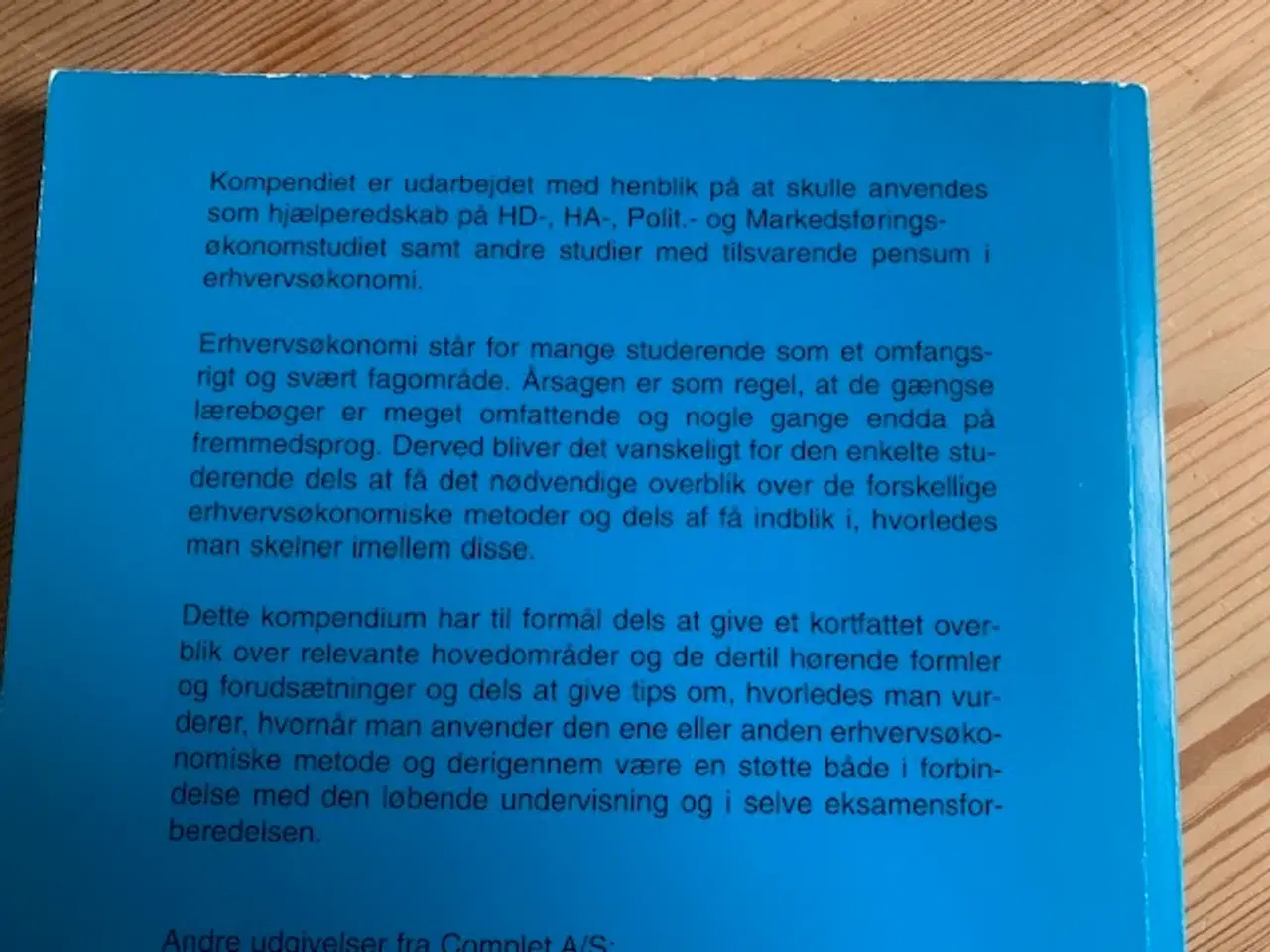 Billede 2 - Complet Kompendium - Erhvervsøkonomi