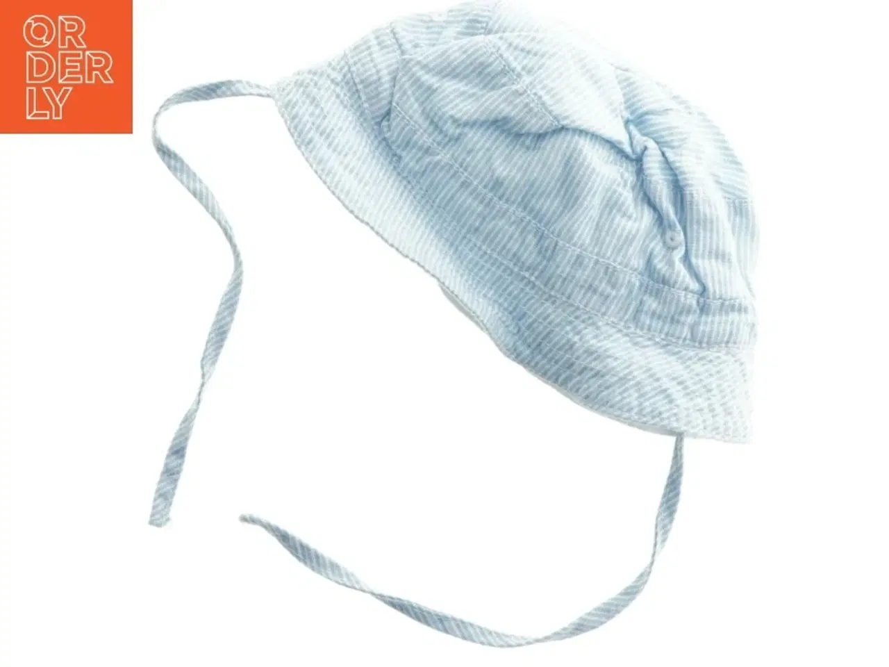 Billede 1 - Blå og hvid stribet solhat til baby fra H&M (str. 56)