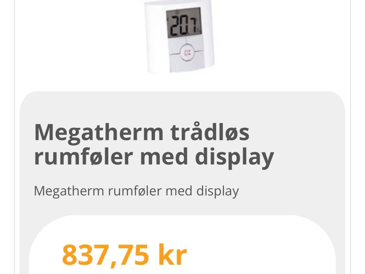 Billede 6 - Megatherm trådløs rumføler med display