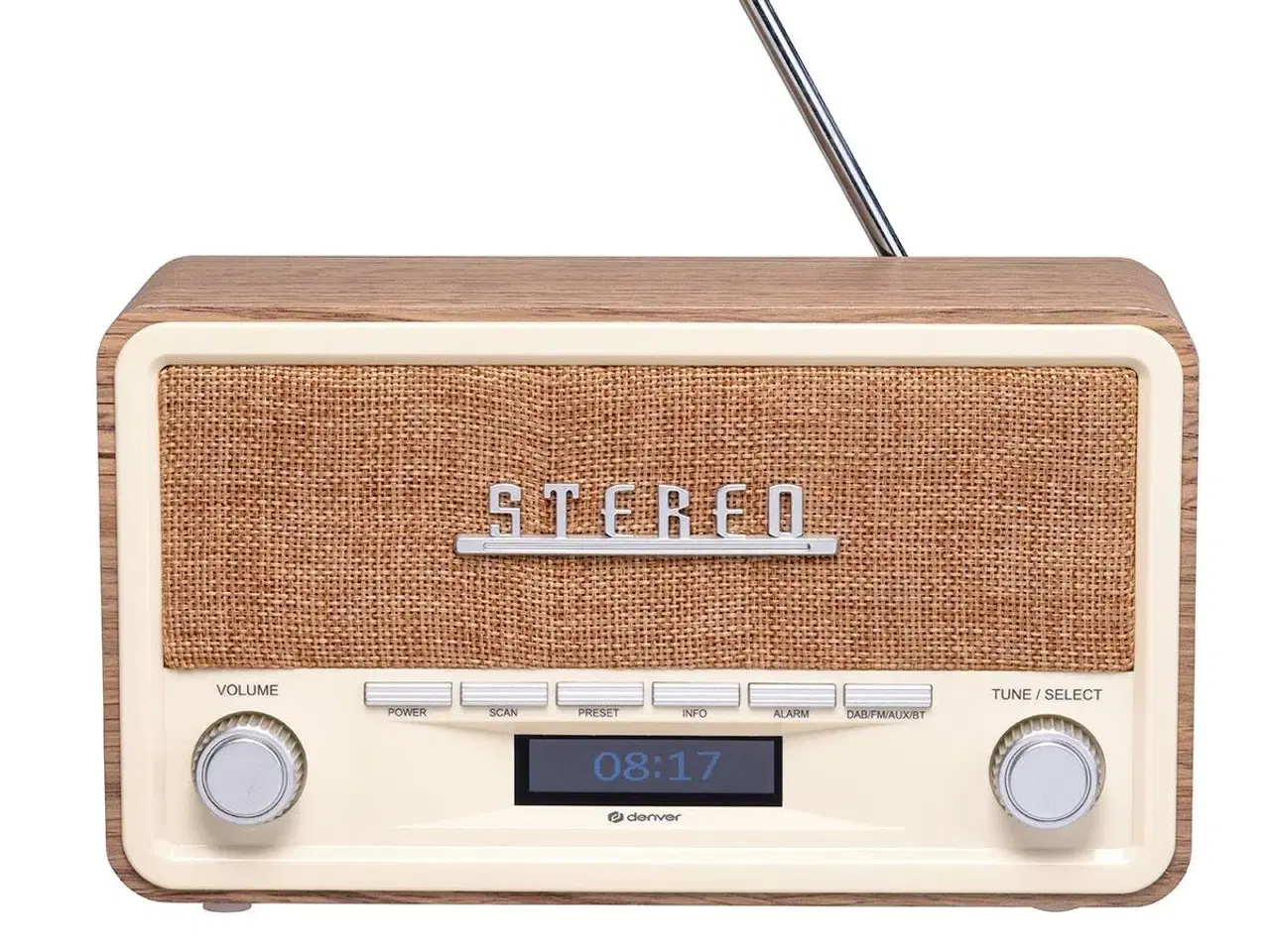 Billede 1 - DAB radio DENVER DAB-18LW i trælook