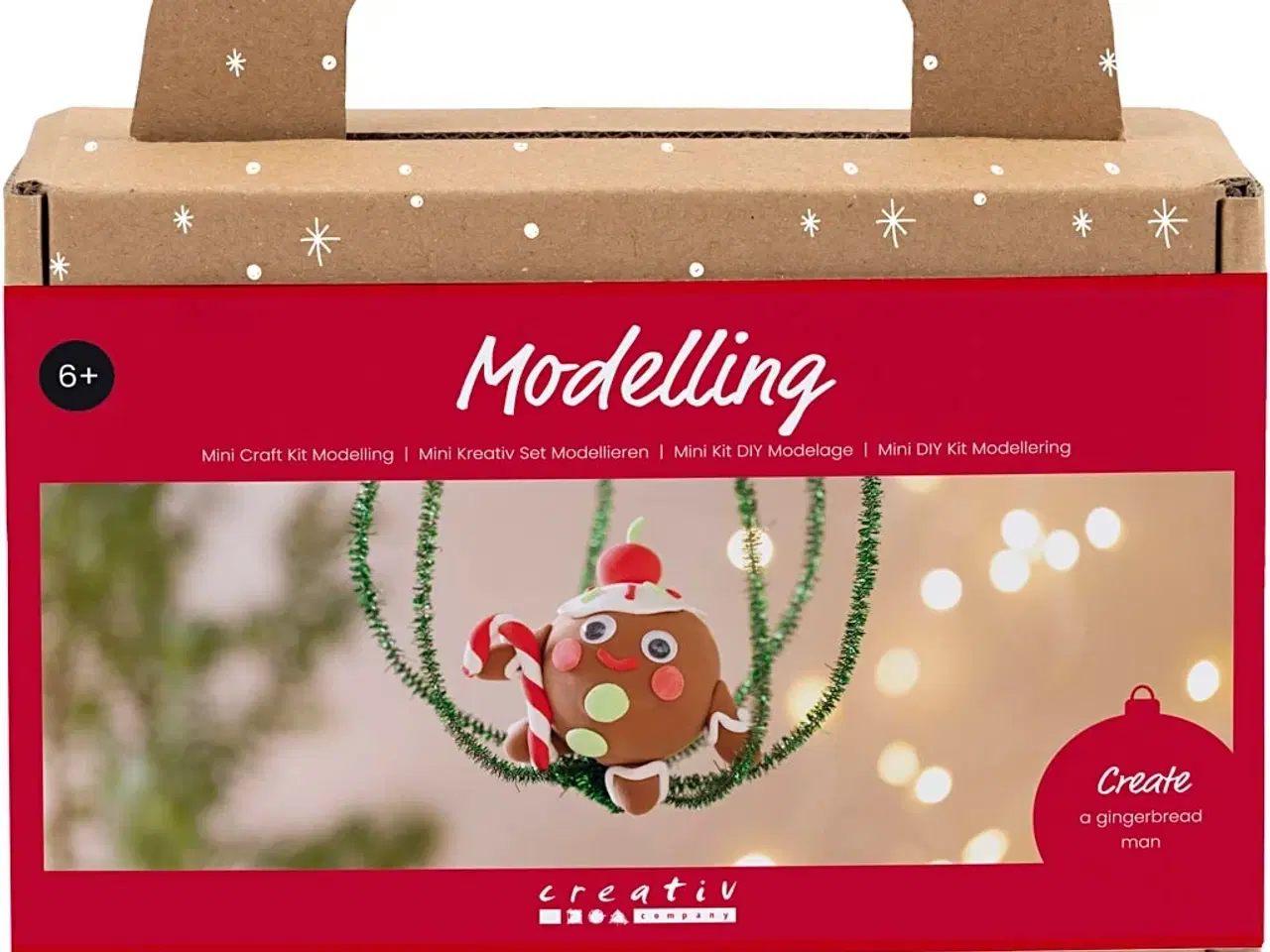 Billede 1 - Mini DIY Kit Modellering, Peberkagemand, ass. farver, 1 pk.