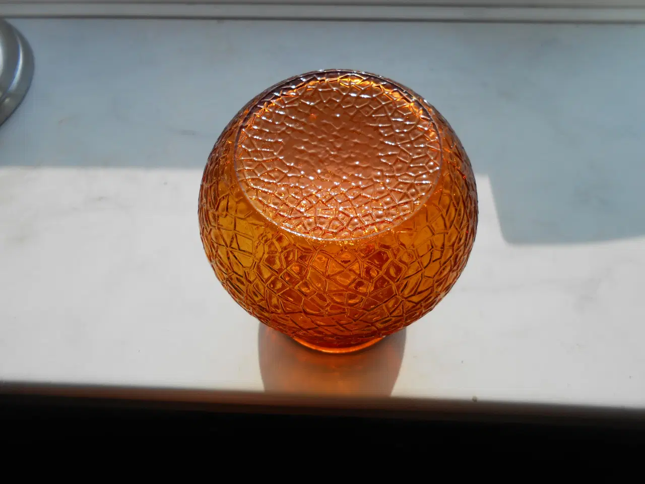 Billede 5 - Blomsterløgs vase- Ravfarvet Hyacint glas  