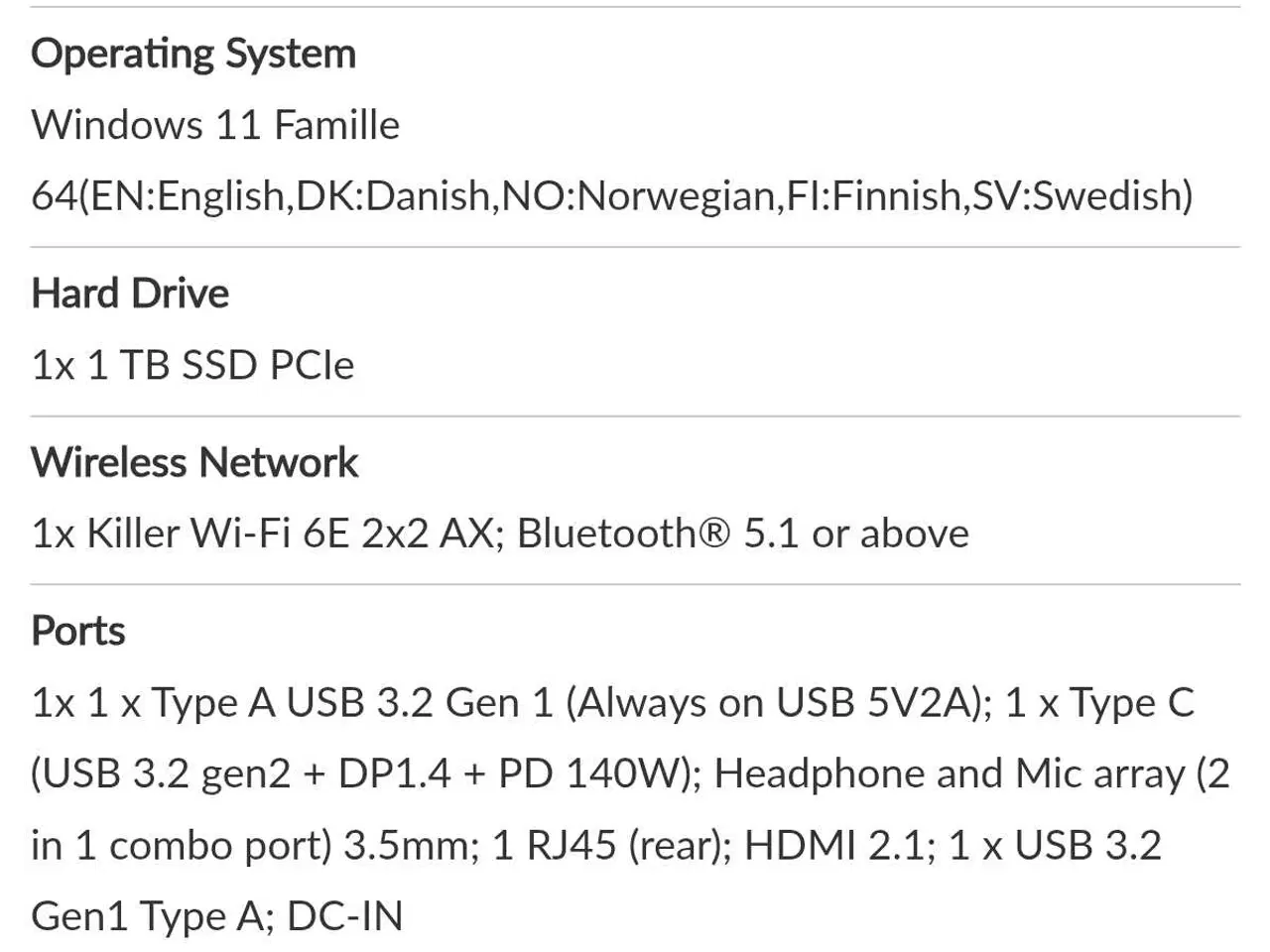 Billede 1 - Bærbar i9 13900 rtx 4080 12gb 32 gb ram 