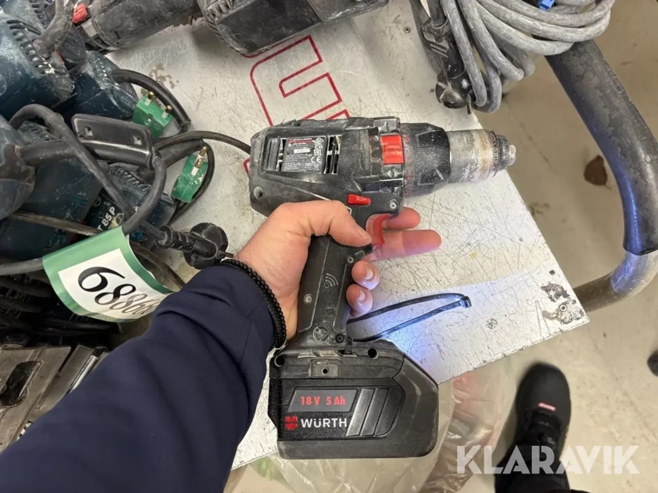 Billede 6 - Håndværktøj Bosch Würth blandet lot 6 stiksav 1 skruemaskine 2 borehamre 1 luftsømpistol