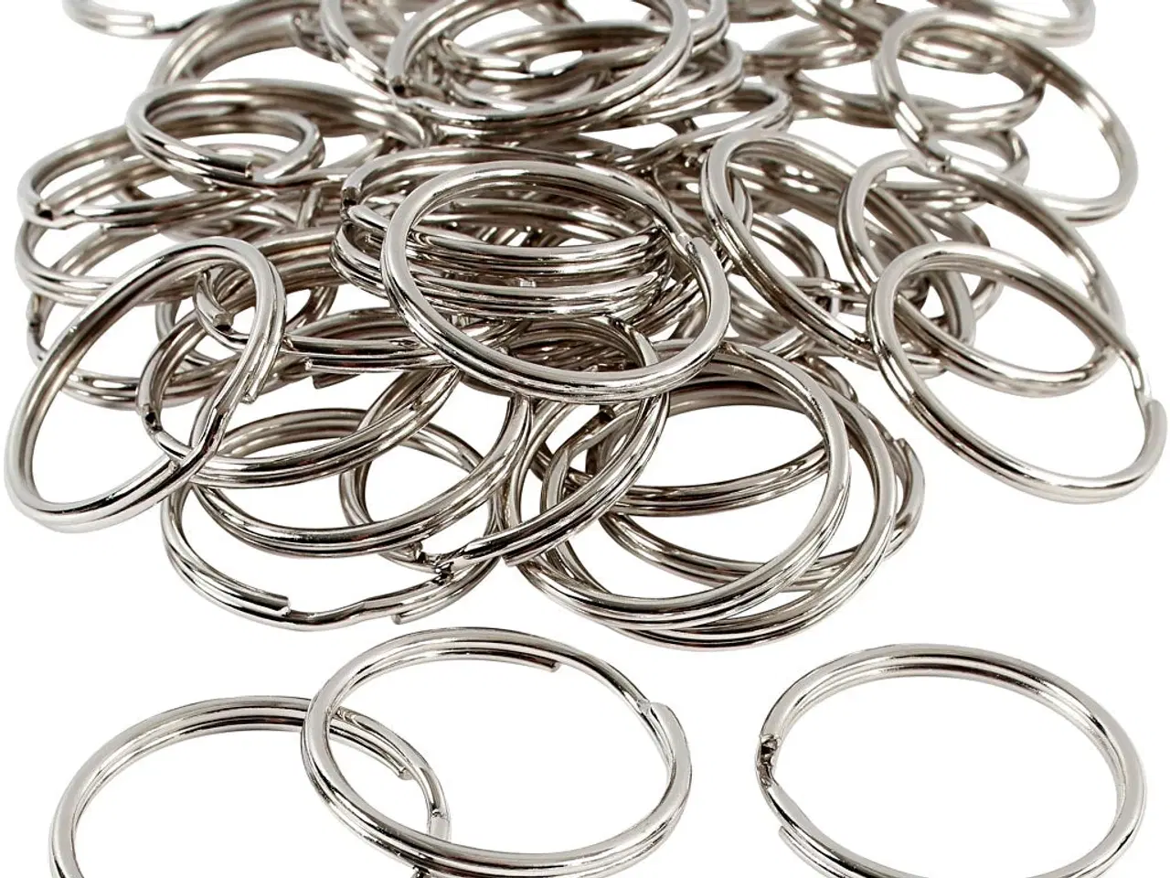 Billede 1 - Metal Nøglering 30 mm - 80 stk. i Pakke