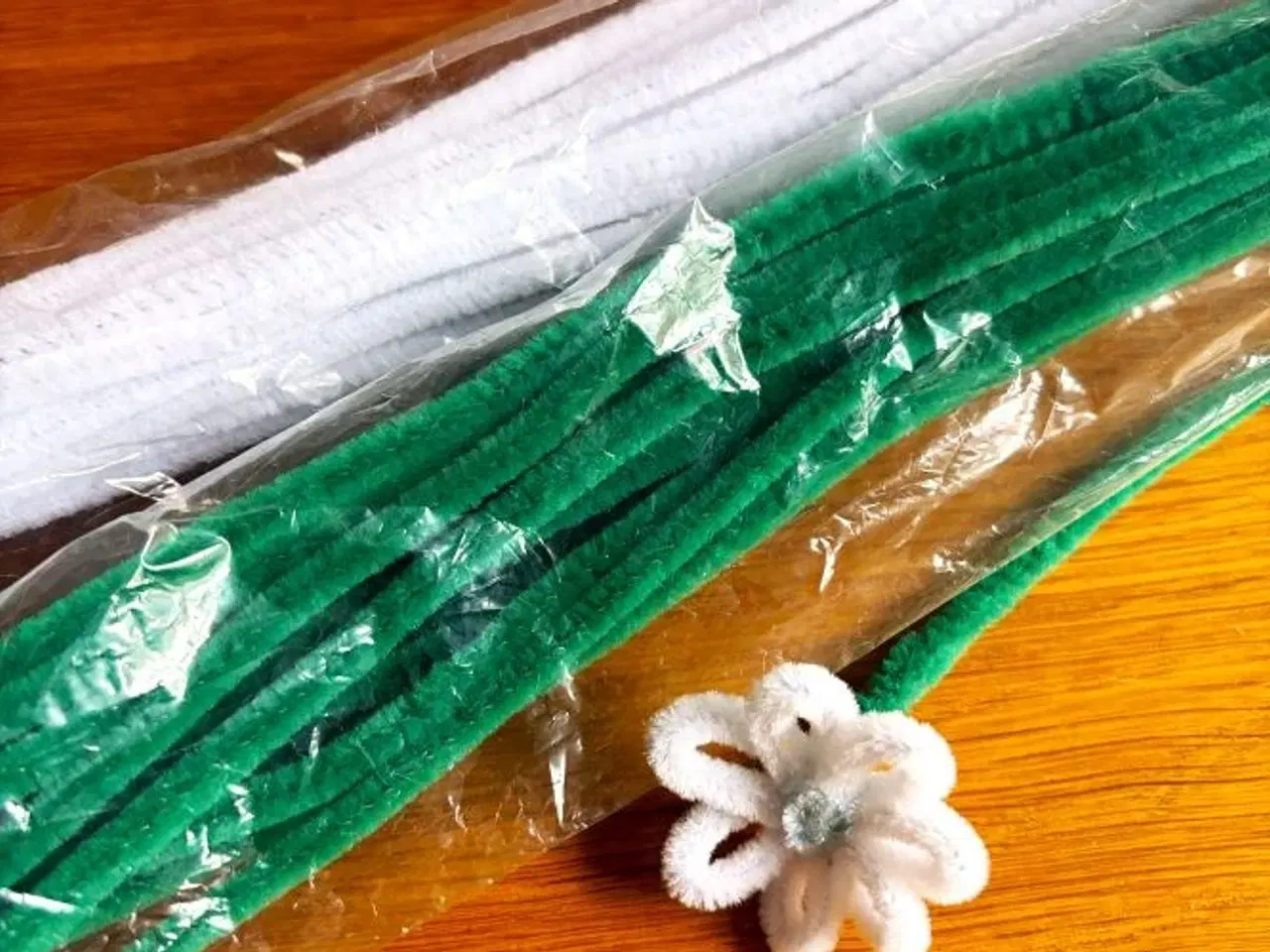 Billede 2 - Gør det selv - piberensere til krea - hvid og grøn