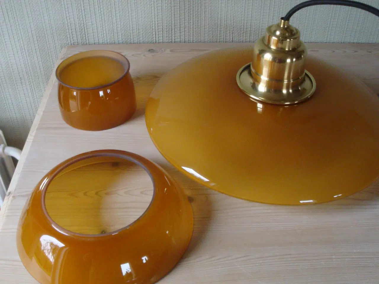 Billede 6 - 1 TILBAGE Ph pendler 3 1/2 - 3 rav glas + messing