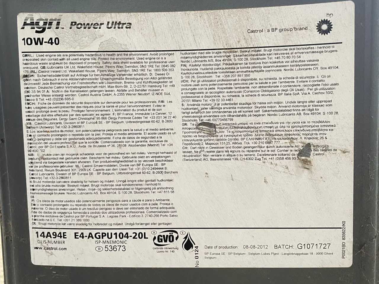 Billede 2 - Castrol Agri power Ultra 10W-40 traktorolie