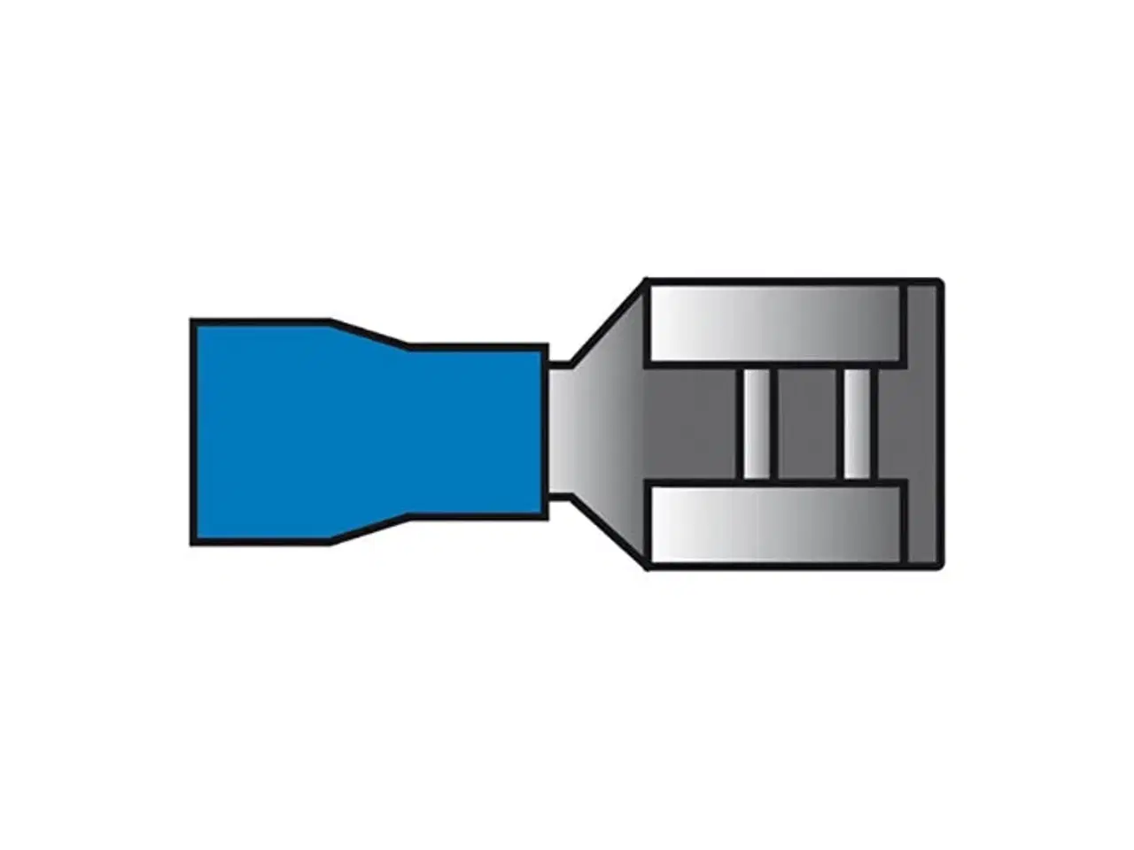 Billede 1 - Kabelsko blå hun flad 1,5-2,5mm2 10 stk