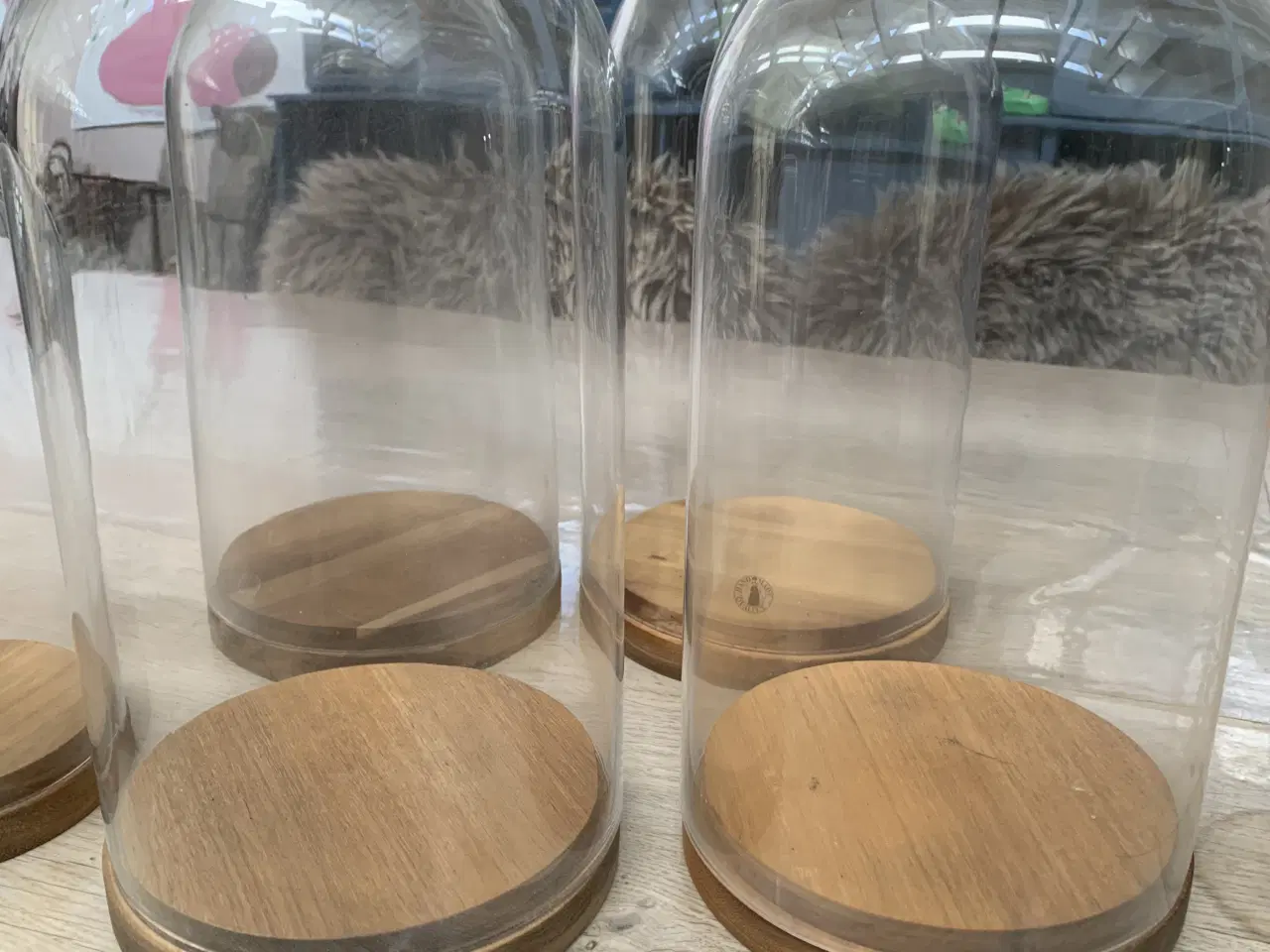 Billede 3 - Smukke glaskupler med træbund