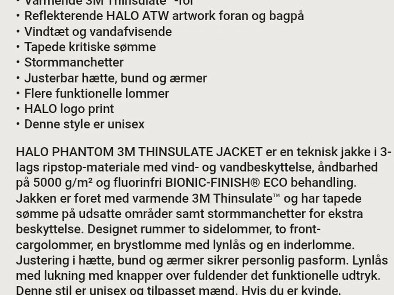 Billede 12 - HALO PHANTOM JAKKE 