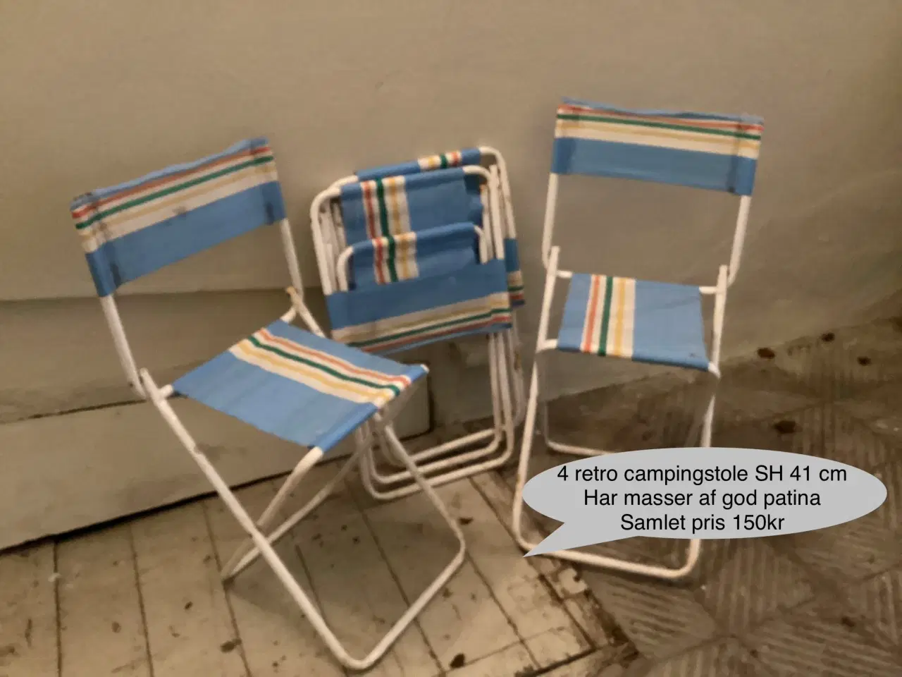 Billede 1 - Retro klapstole 4 stk