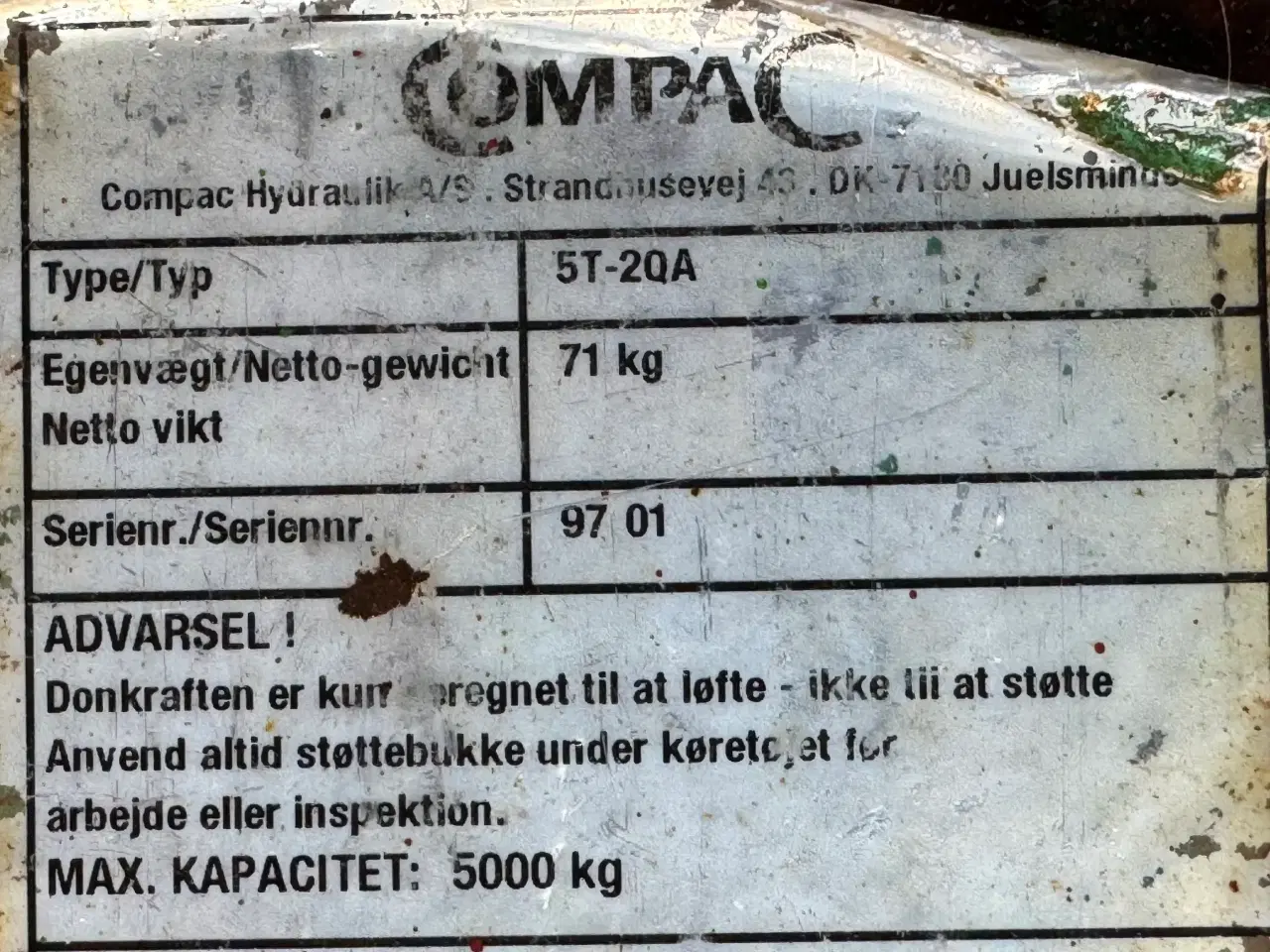 Billede 4 - Compac donkraft 5 tons