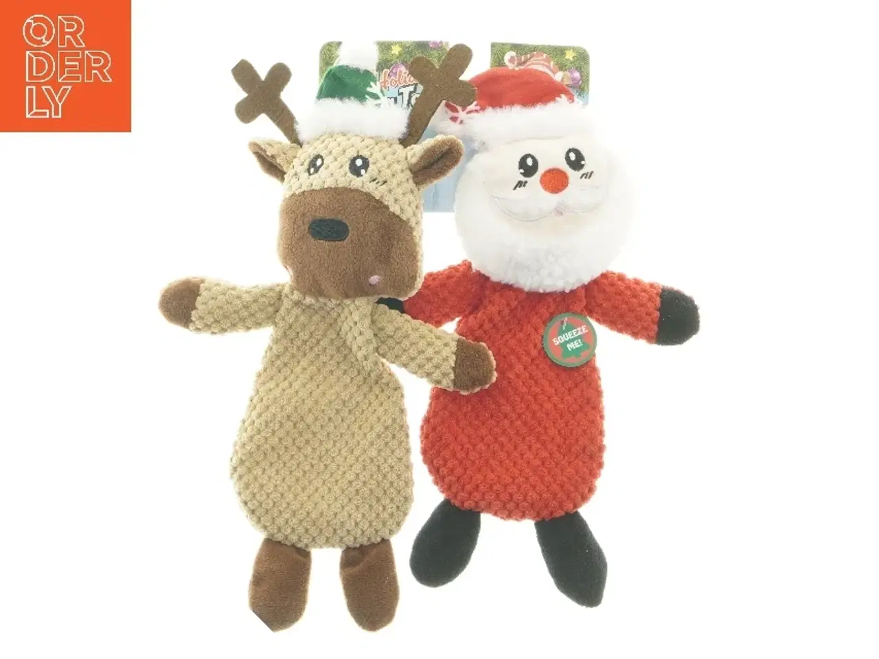 Billede 1 - Plysdyr - rensdyr og julemand fra Fofos (str. 34 cm)