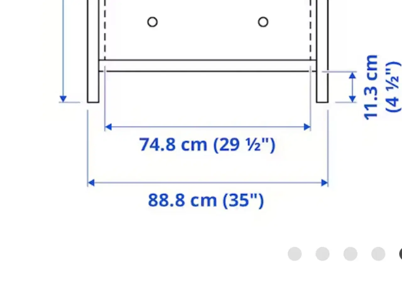 Billede 6 - Ikea Hemnes hvid 4 skuffer glaslåger