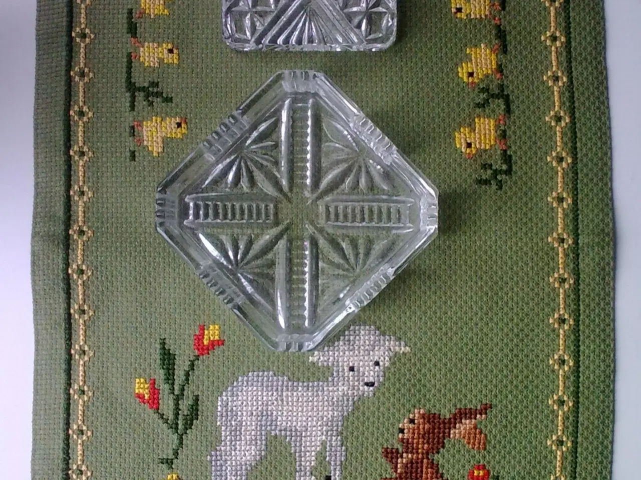 Billede 3 - Bling påske skåle 4 m lysestage glas NYT og GL. 