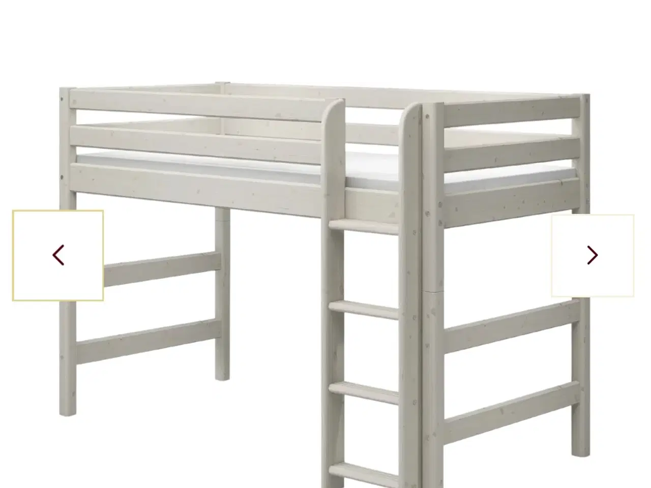 Billede 3 - Flexa halvhøj seng i hvidt træ