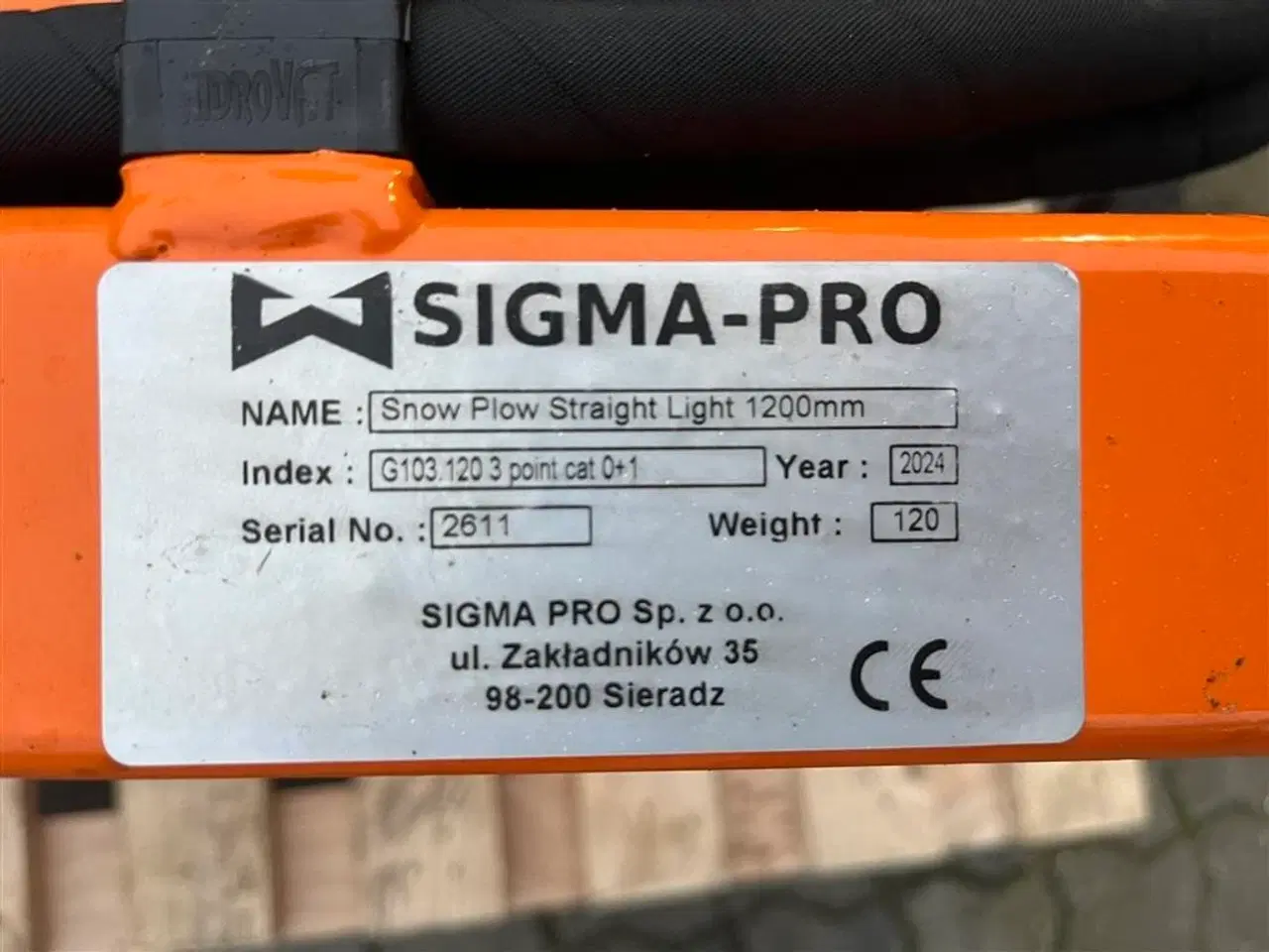 Billede 10 - Sigma Pro 120 cm sneplov til minitraktor eller minilæsser