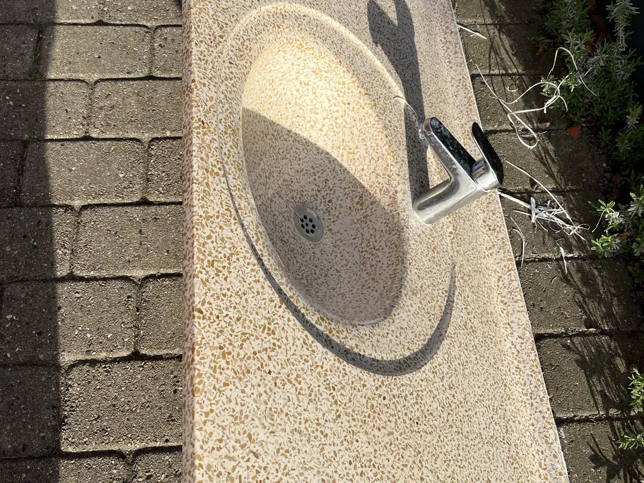 Billede 1 - Vask med bordplade i terazzo bredde 110 cm 