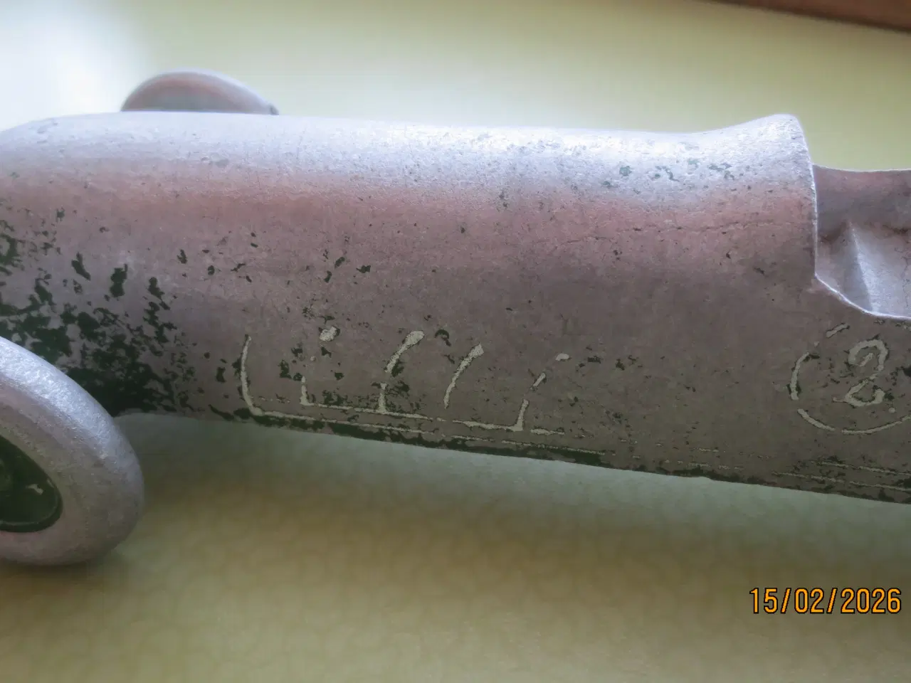 Billede 2 - 1 stk Retro Modelbil  Veteran Racerbil i metal