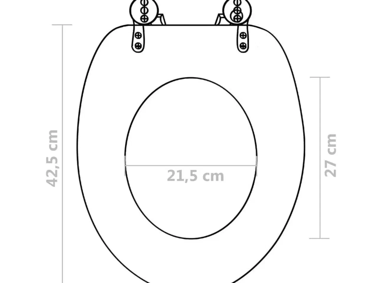 Billede 9 - Toiletsæde MDF låg enkelt design brun