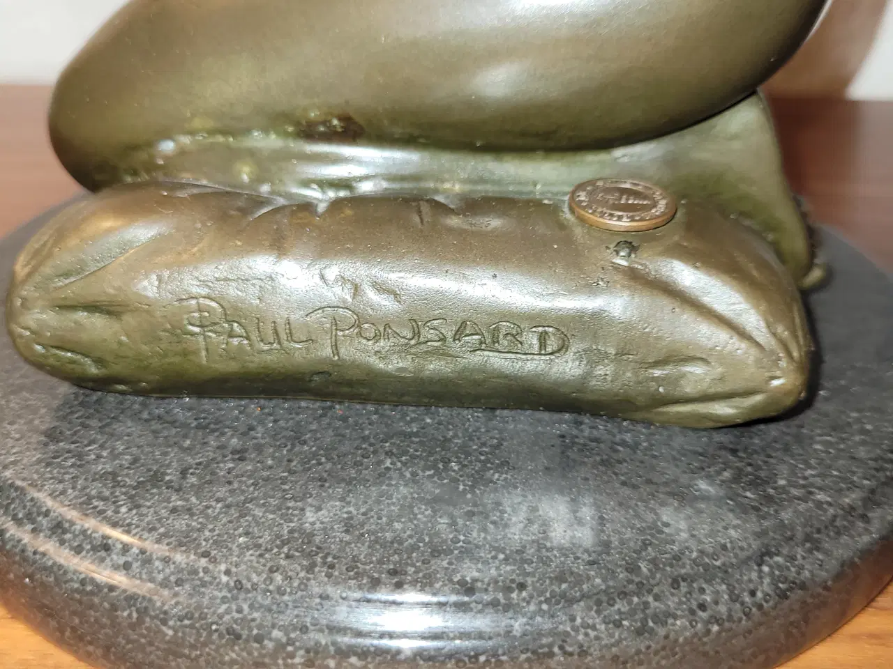 Billede 5 - Bronzefigur, Paul Ponsard, kvinde med halskæde