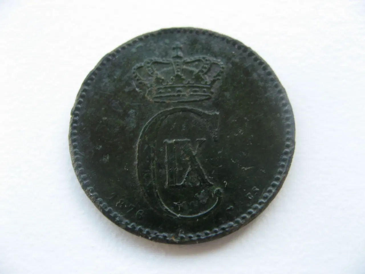 Billede 1 - Pæn delfin 2 øre 1876, Den sværeste i serien