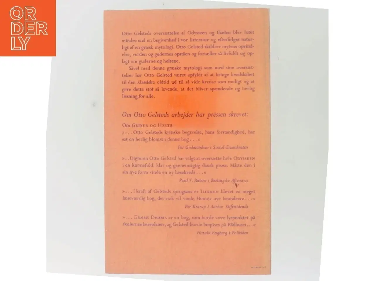 Billede 3 - Bog: Guder og Helte fra Thaning & Appels Forlag af Otto Gelsted (Bog)