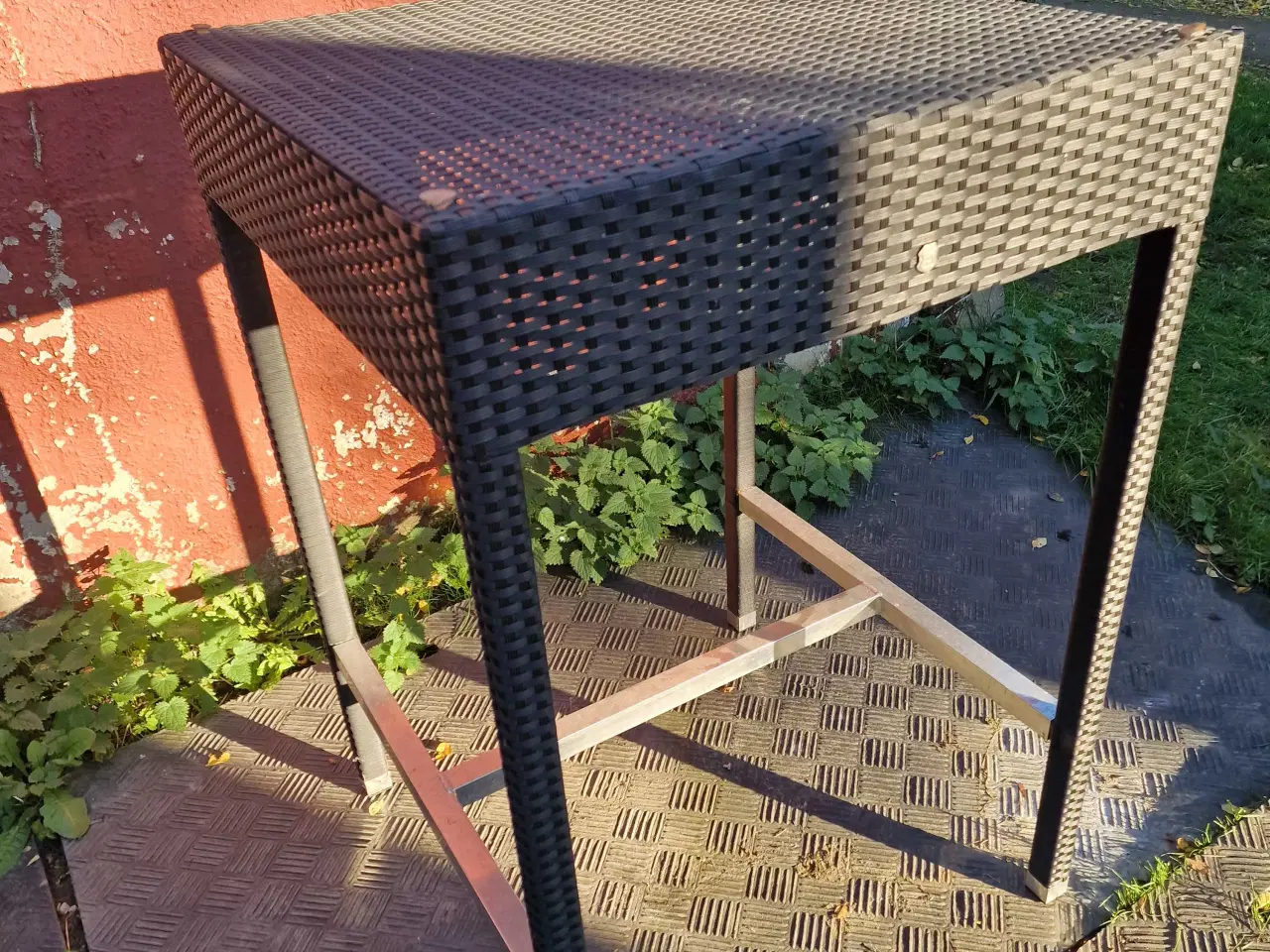 Billede 2 - Havebarbord i sort polyrattan 