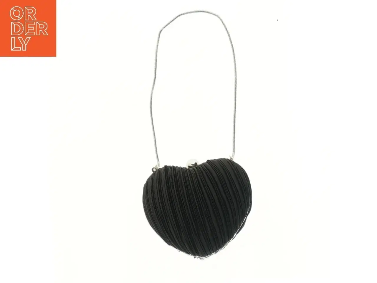 Billede 1 - Hjerteformet taske med kæde (str. Ø 14 cm)