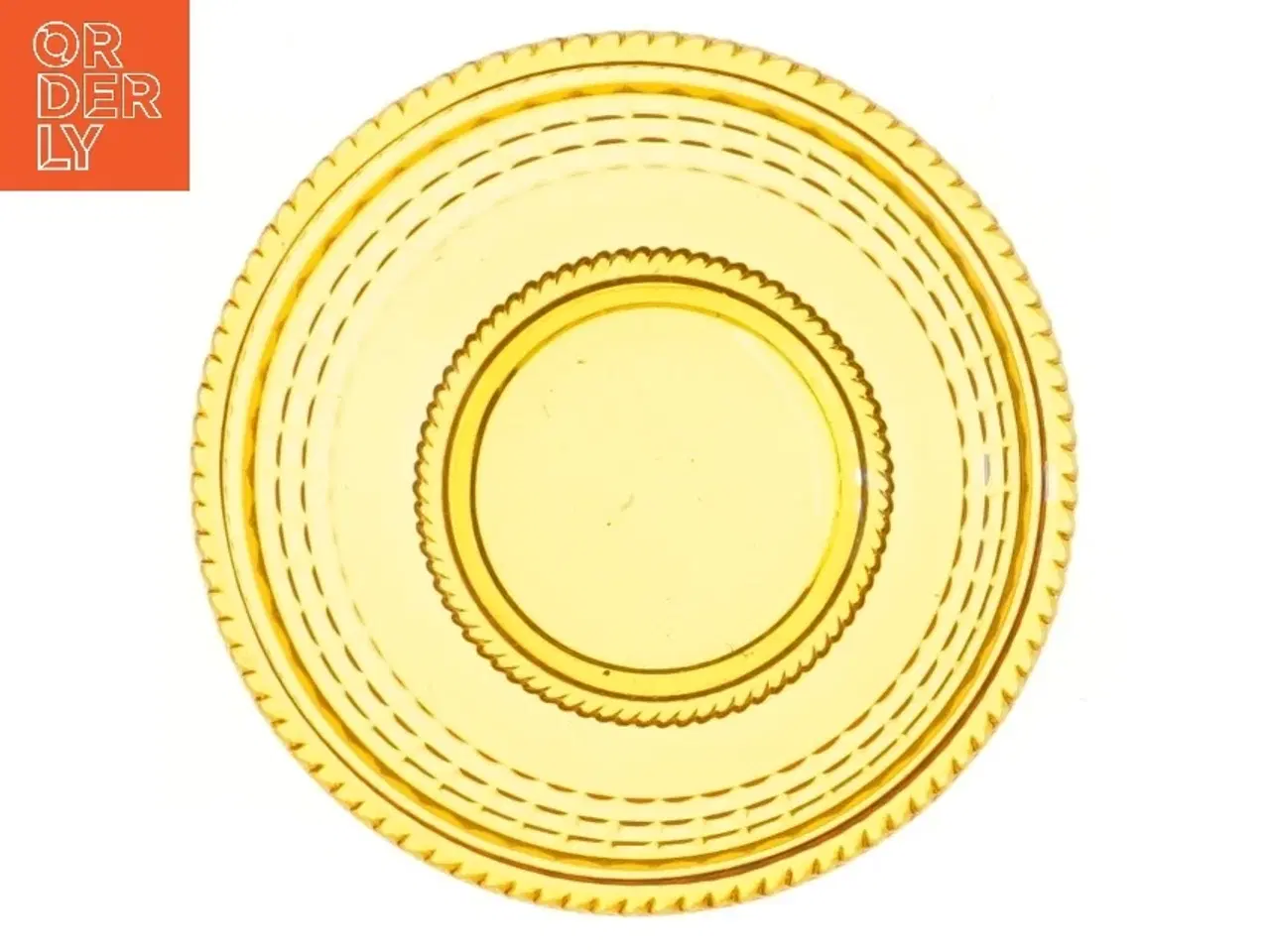 Billede 3 - Amber farvet skål i glas (str. Ø 18 cm)