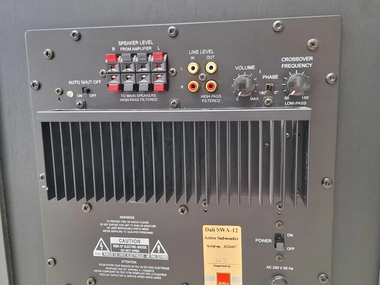 Billede 4 - Dali SWA 12 Aktiv Subwoofer