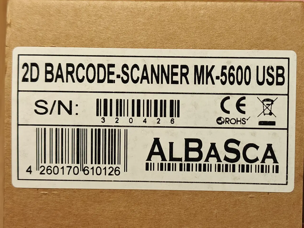 Billede 2 - 2D Barcode Scanner Albasca MK-5120 Datamatrix