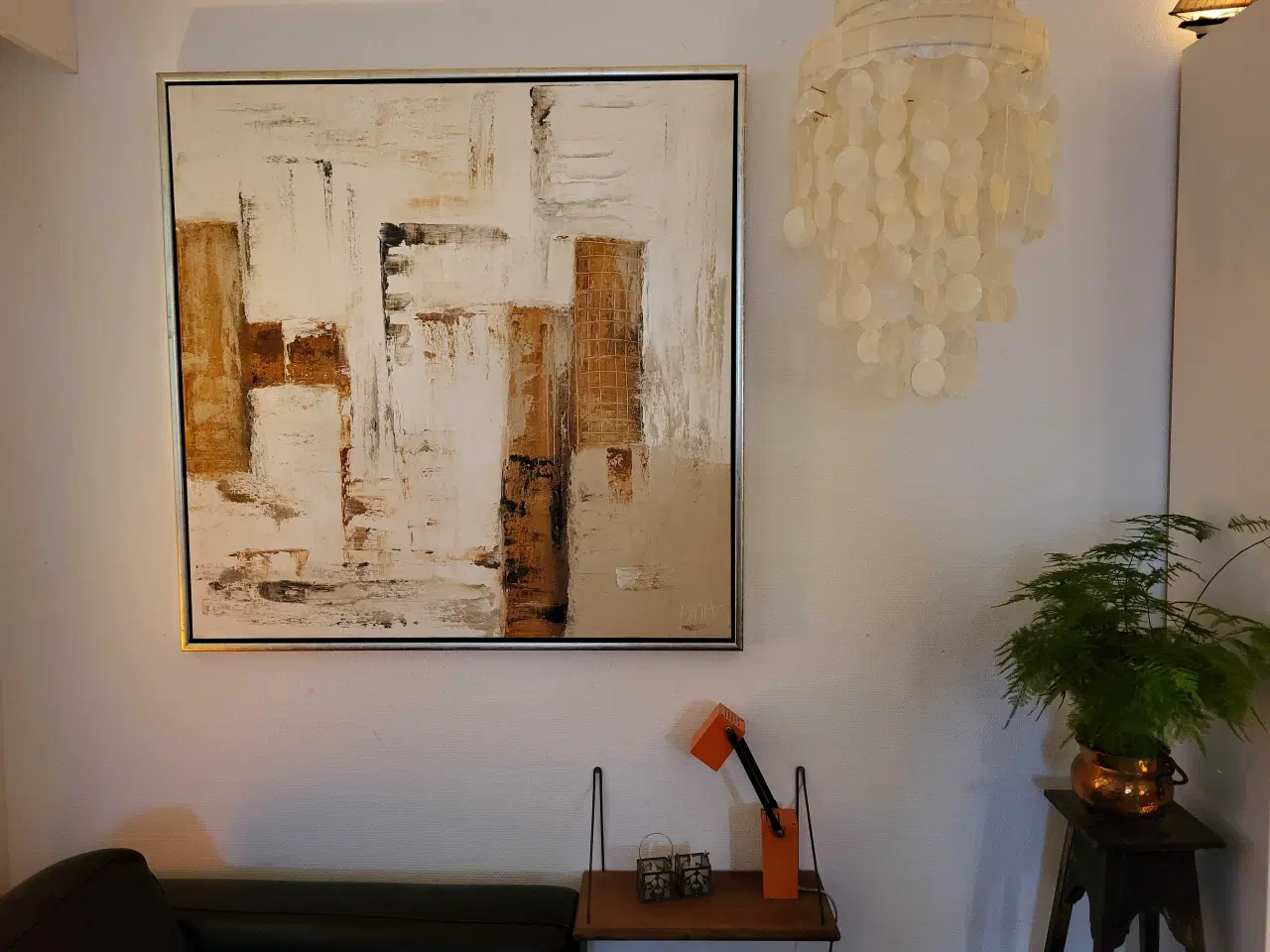 Billede 2 - Maleri i jordfarver og hvide nuancer