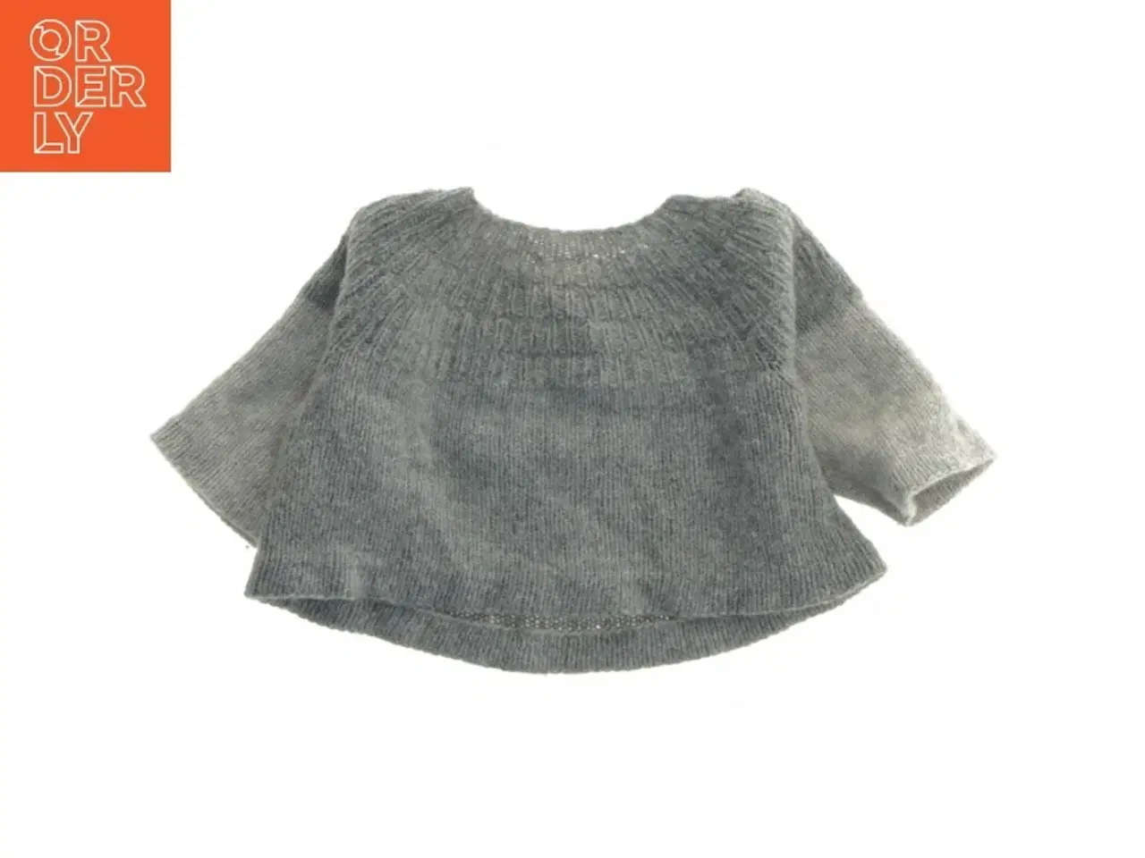 Billede 2 - Strikket babytrøje i ren uld (str. Bryst. 25 cm. længde. 20 cm)
