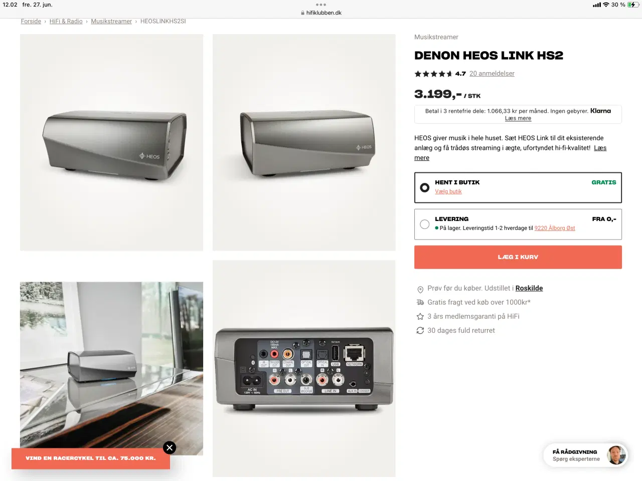 Billede 1 - Hi fi denon heos link hs2