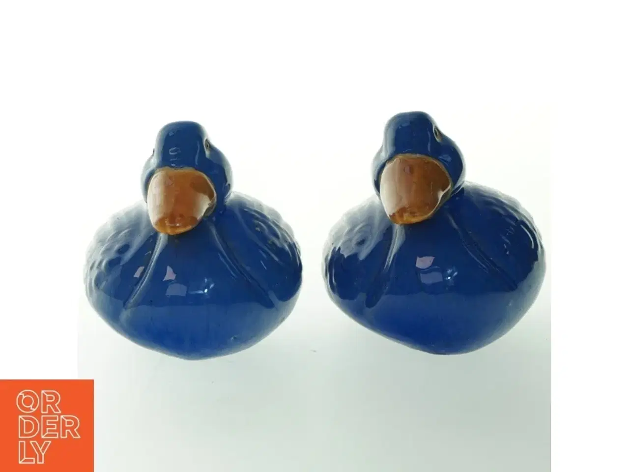 Billede 2 - Blå keramiske ænder (str. 19x12 cm)
