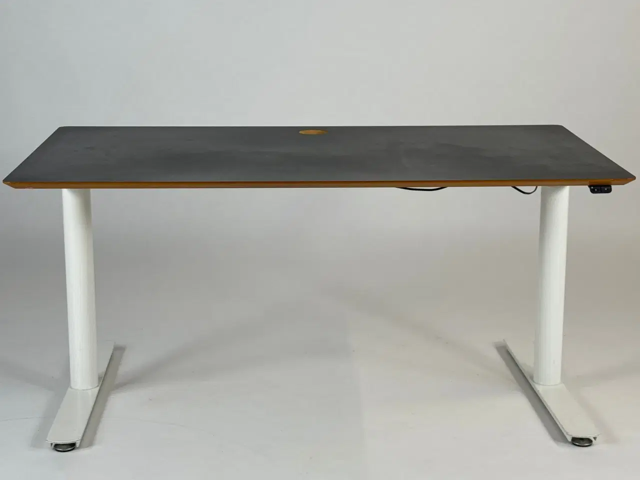 Billede 3 - Hæve/sænkebord – Grå/Hvid 160x80 cm