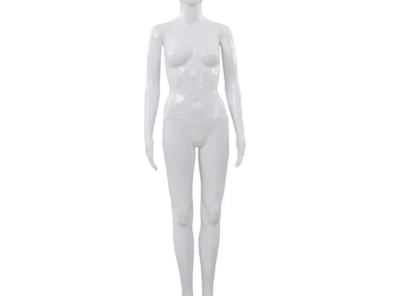 Billede 2 - Mannequin kvinde fuld figur glassokkel hvid højglans 175 cm