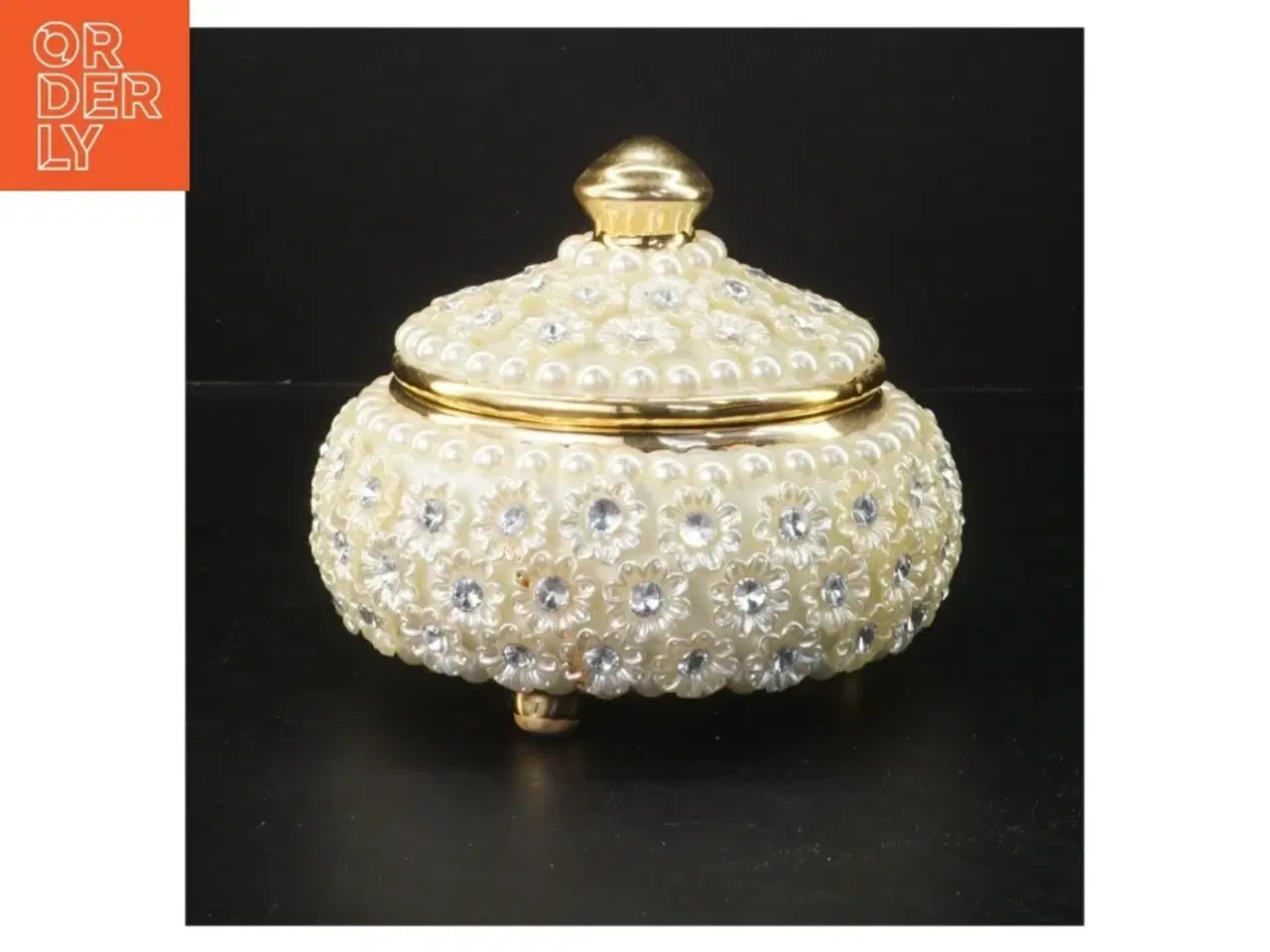 Billede 1 - Dekorativ opbevaringskrukke med låg fra Lifestyle (str. Ø 17 cm)