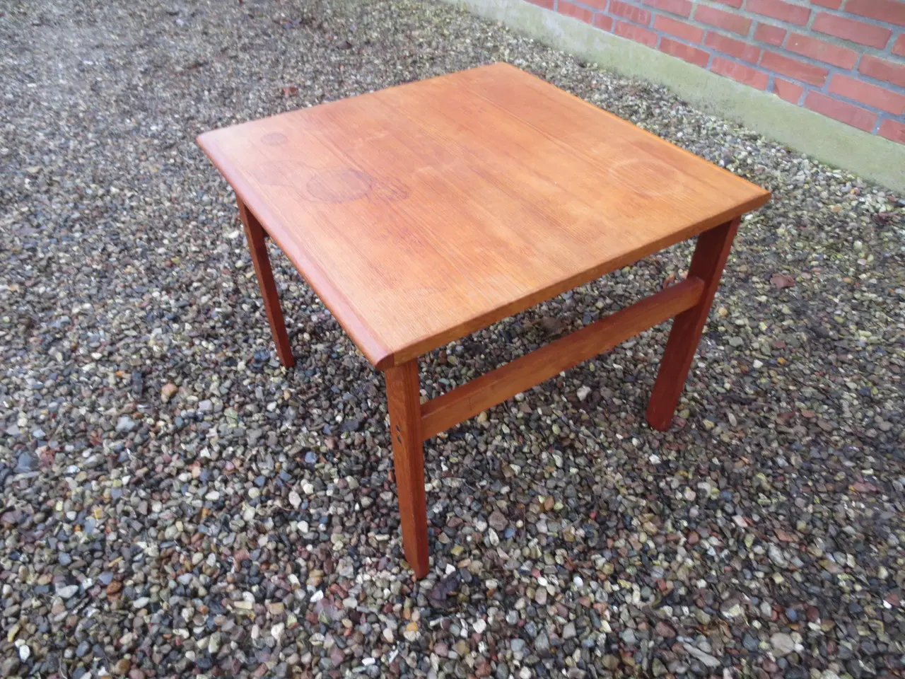 Billede 1 - 1 stk Teak Firkantet sidebord 