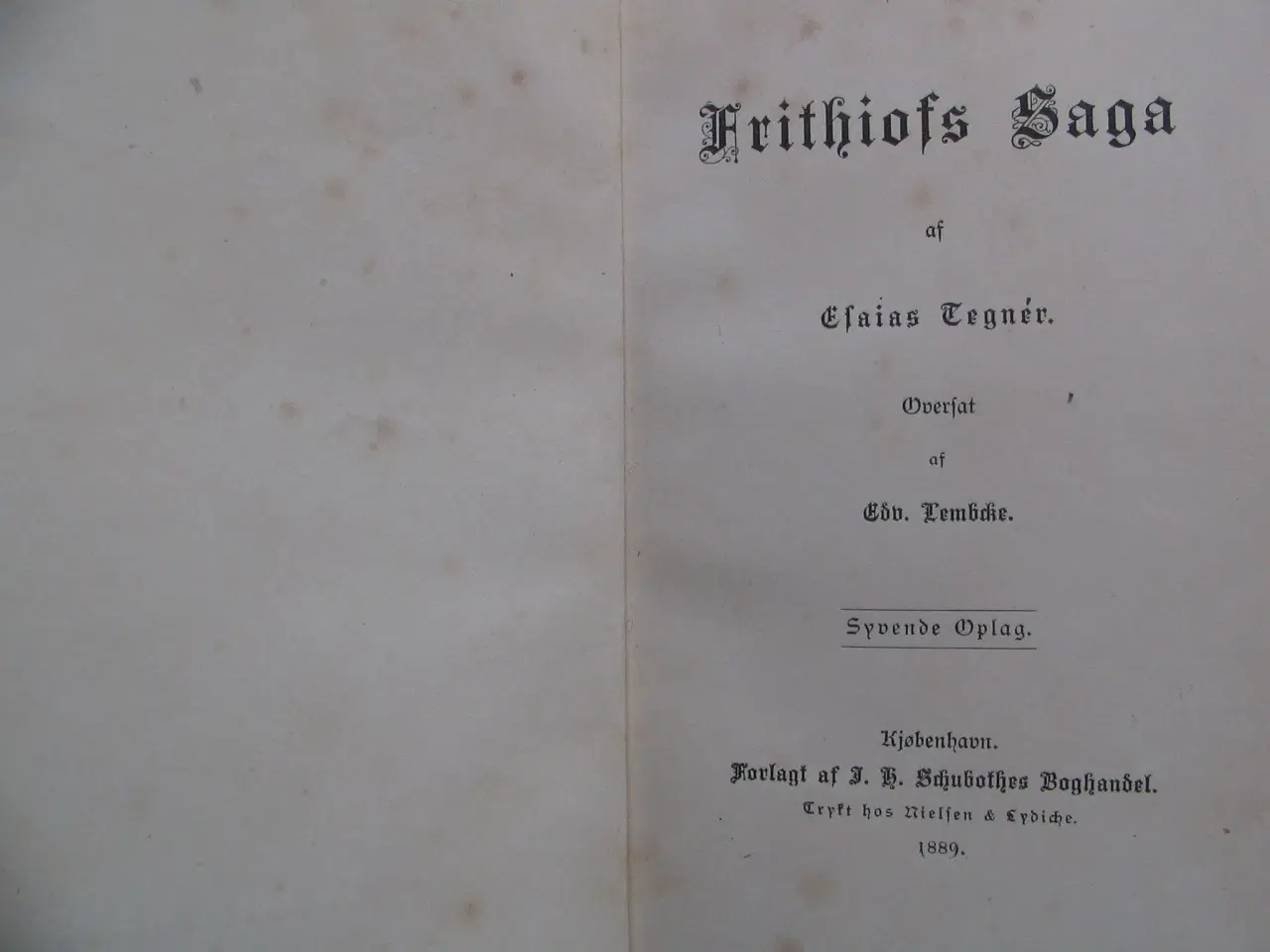Billede 3 - Esaias Tegnér. Frithiofs Saga, fra 1889