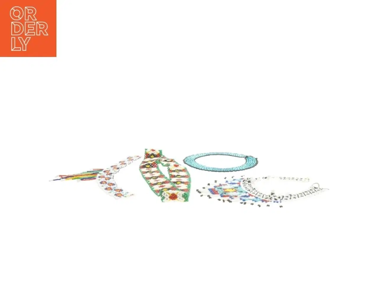 Billede 2 - Fire håndlavede halskæder/kraver af perler (str. 34 cm og 36 cm og 50 cm og 76 cm)