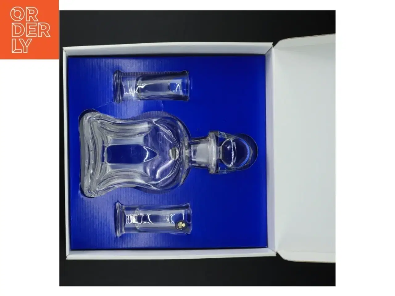 Billede 3 - Klukflaske med snapseglas fra Royal Copenhagen (str. H. 22 cm)