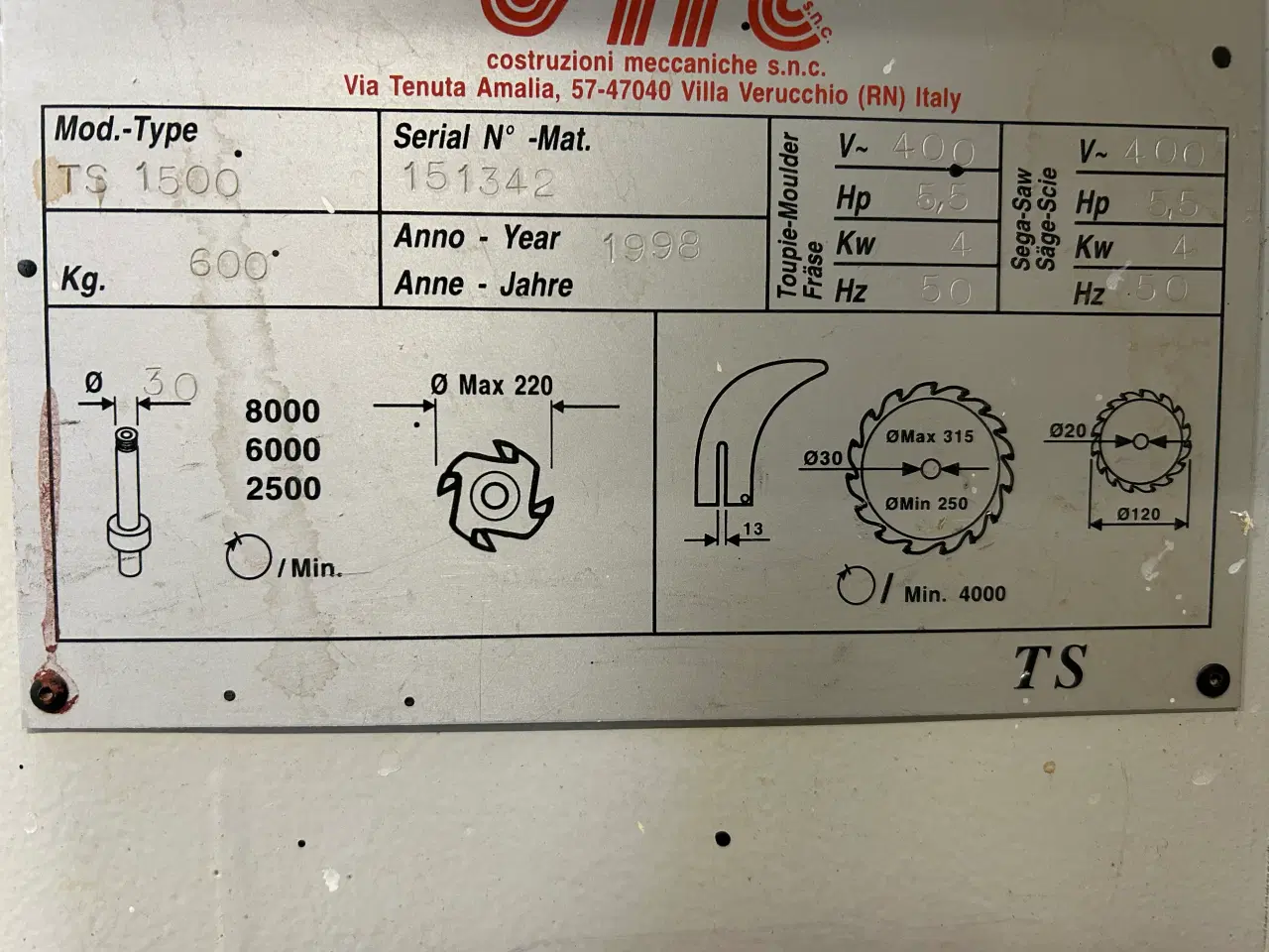 Billede 3 - Stationær rundsav + fræser